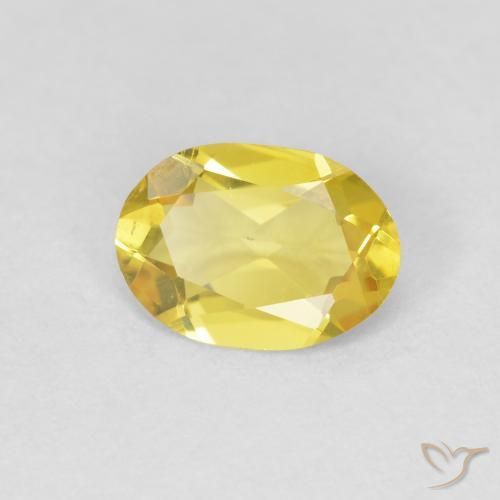 Berilo Amarillo toscana natural de 0.87 ct, Ovalada, VVS-VS
