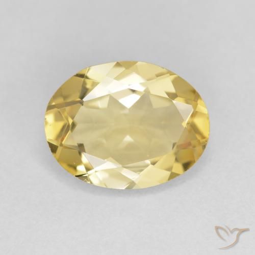 2.25ct Natural Amarillo claro Berilo, Ovalada, VS