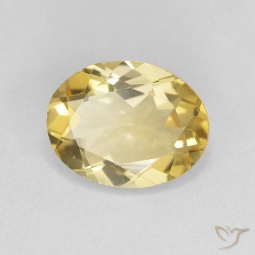 Berilo Amarillo claro natural de 2.25 ct, Ovalada, VS