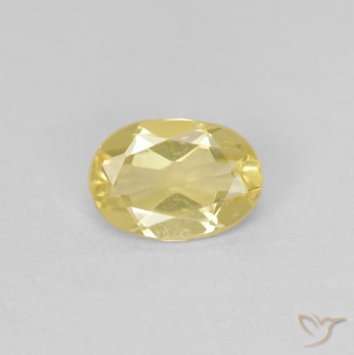 0.64ct Natural Amarillo-dorado claro Berilo, Ovalada, VVS-VS