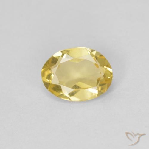 0.65ct Natural Amarillo-dorado claro Berilo, Ovalada, VVS-VS