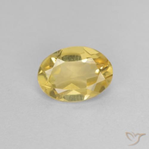 0.73ct Natural Amarillo-dorado claro Berilo, Ovalada, VVS-VS