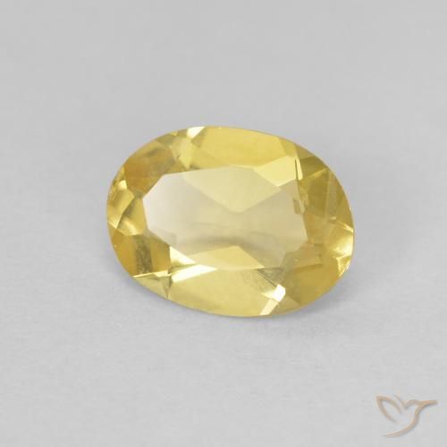 Berilo Amarillo claro natural de 0.98 ct, Ovalada, VVS-VS