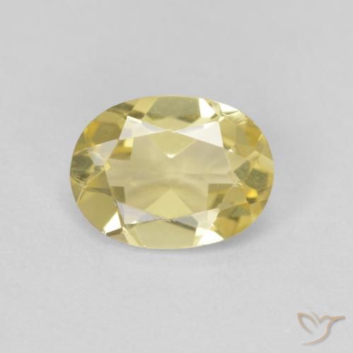 1.10ct Natural Dorado claro Berilo, Ovalada, VVS-VS