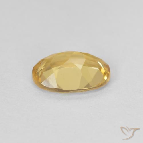 Berilo Dorado claro natural de 0.89 ct, Ovalada, VVS-VS