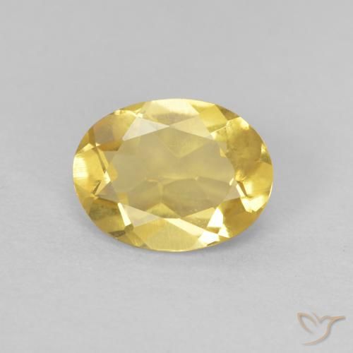 1.07ct Natural Amarillo-dorado claro Berilo, Ovalada, VVS-VS