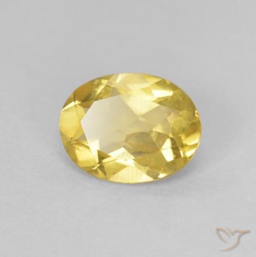 Berilo Amarillo-dorado claro natural de 1.07 ct, Ovalada, VVS-VS