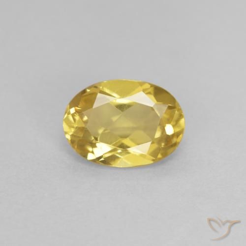 0.74ct Natural Amarillo claro Berilo, Ovalada, VVS-VS