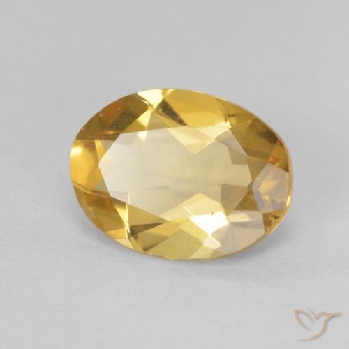 Berilo Medium Light-Gold natural de 1.56 ct, Ovalada, VVS-VS