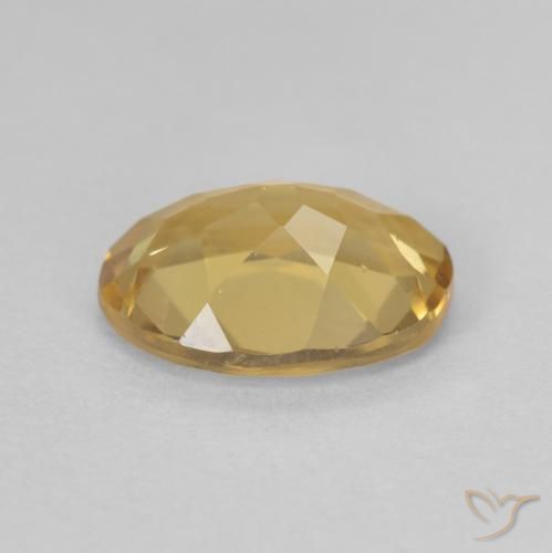 Berilo Medium Light-Gold natural de 1.56 ct, Ovalada, VVS-VS
