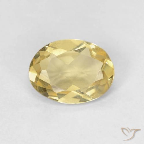 1.04ct Natural Amarillo cálido Berilo, Ovalada, VVS-VS