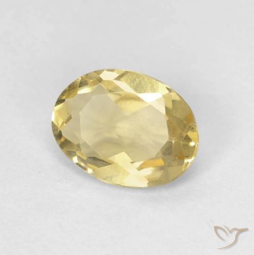 Berilo Amarillo cálido natural de 1.04 ct, Ovalada, VVS-VS
