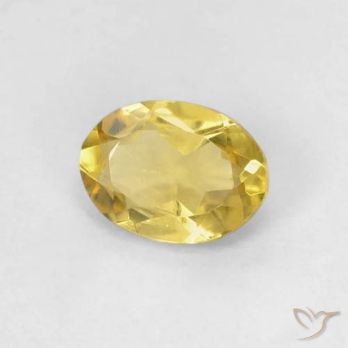 Berilo Amarillo terroso natural de 0.73 ct, Ovalada, VS
