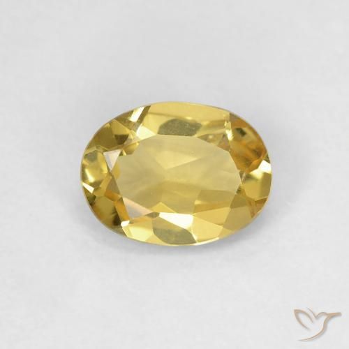 0.72ct Natural Amarillo real Berilo, Ovalada, VS