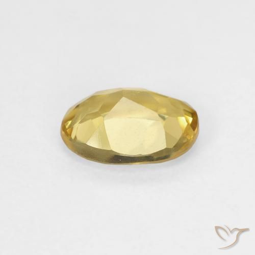 Berilo Amarillo real natural de 0.72 ct, Ovalada, VS
