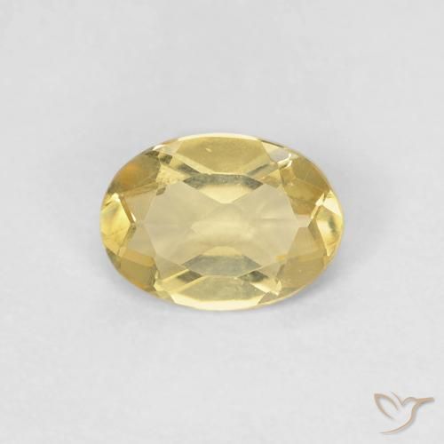 0.66ct Natural Amarillo dijón claro Berilo, Ovalada, VVS-VS