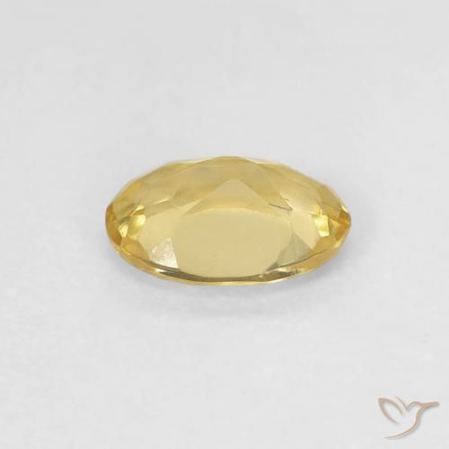 Berilo Amarillo dijón claro natural de 0.66 ct, Ovalada, VVS-VS