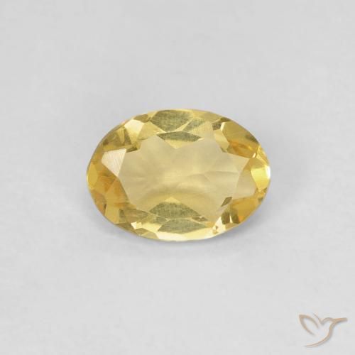 0.55ct Natural Amarillo vivo Berilo, Ovalada, VVS-VS