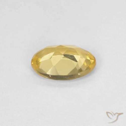 Berilo Amarillo vivo natural de 0.55 ct, Ovalada, VVS-VS