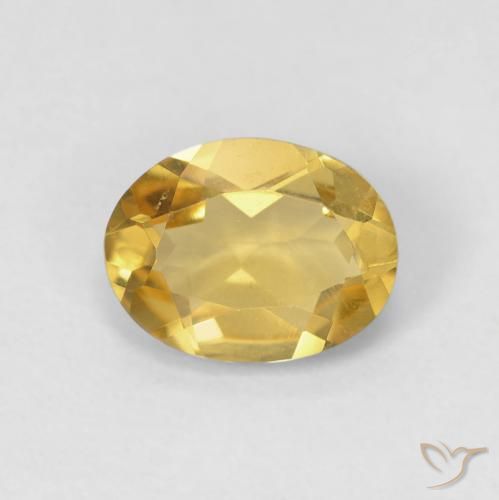 1.18ct Natural Amarillo real Berilo, Ovalada, VVS-VS