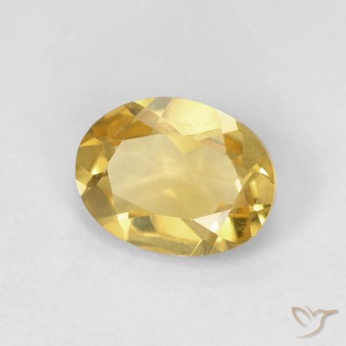 Berilo Amarillo real natural de 1.18 ct, Ovalada, VVS-VS