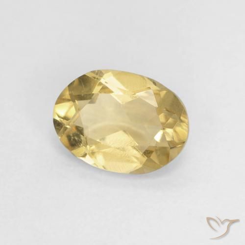 Berilo Amarillo terroso natural de 0.80 ct, Ovalada, VVS-VS