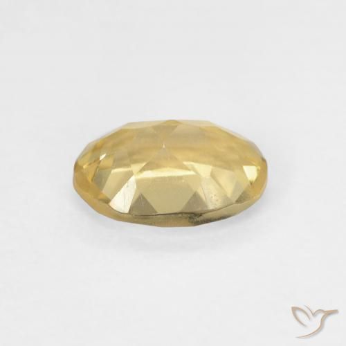 Berilo Amarillo terroso natural de 0.80 ct, Ovalada, VVS-VS