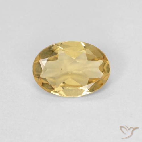 0.59ct Natural Amarillo cálido Berilo, Ovalada, VVS-VS