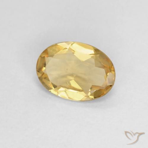Berilo Amarillo cálido natural de 0.59 ct, Ovalada, VVS-VS