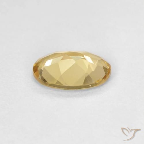 Berilo Amarillo cálido natural de 0.59 ct, Ovalada, VVS-VS