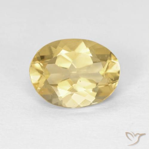 1.62ct Natural Amarillo cálido Berilo, Ovalada, VVS-VS