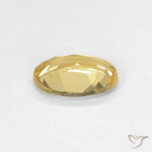 Berilo Amarillo dijón natural de 0.55 ct, Ovalada, VVS-VS