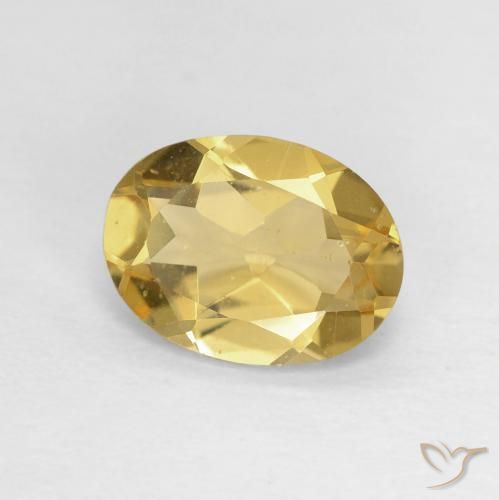Berilo Amarillo medio natural de 1.50 ct, Ovalada, VVS-VS