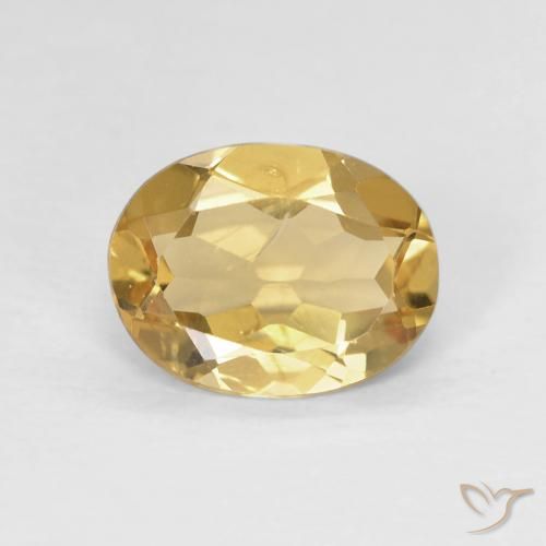 1.46ct Natural Amarillo cálido Berilo, Ovalada, VVS-VS