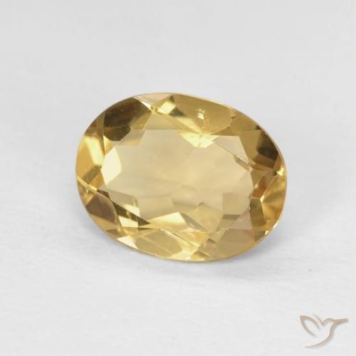 Berilo Amarillo cálido natural de 1.46 ct, Ovalada, VVS-VS
