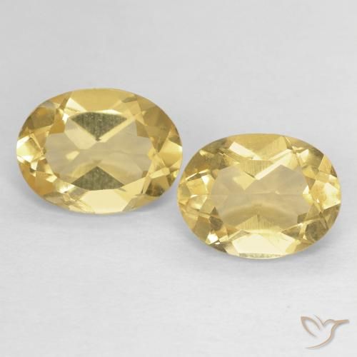Gemas de Berilo Amarillo cálido natural de 2.45 ct, Ovalada, VS