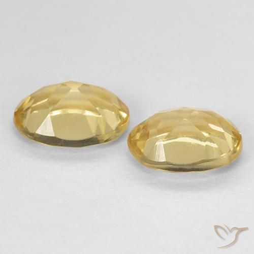 Gemas de Berilo Amarillo cálido natural de 2.45 ct, Ovalada, VS