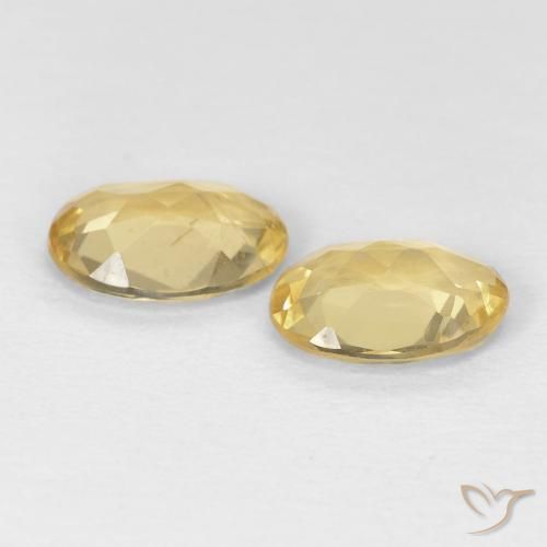 Gemas de Berilo Amarillo medio natural de 1.74 ct, Ovalada, VS