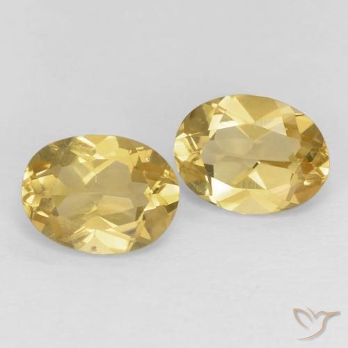 2.29ctw Natural Amarillo dijón Berilo, Ovalada, VVS-VS