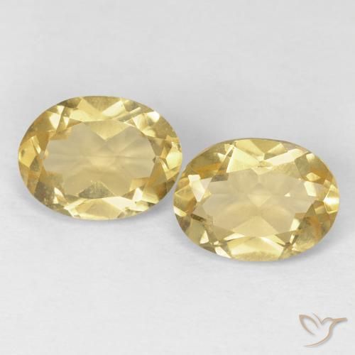 2.45ctw Natural Amarillo dijón Berilo, Ovalada, VVS-VS