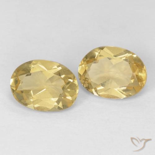 Gemas de Berilo Dorado natural de 2.24 ct, Ovalada, VVS-VS