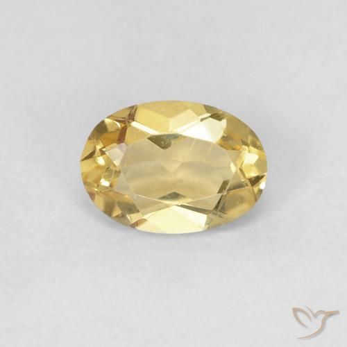 0.67ct Natural Dorado Berilo, Ovalada, VS