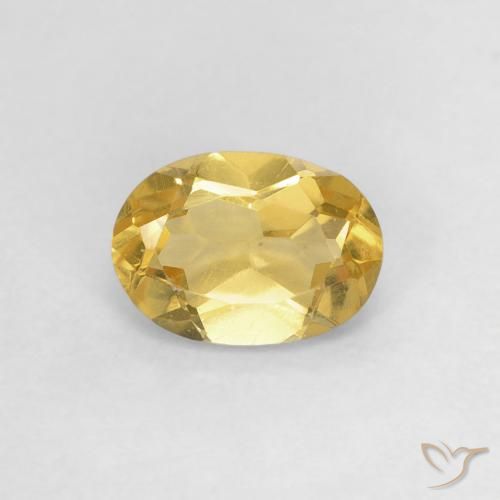 0.70ct Natural Dorado Berilo, Ovalada, VS