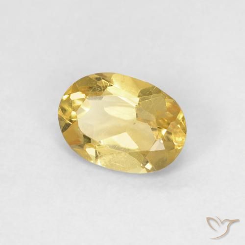 Berilo Dorado natural de 0.70 ct, Ovalada, VS