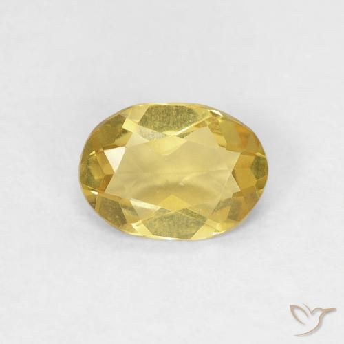 0.63ct Natural Dorado medio Berilo, Ovalada, VS