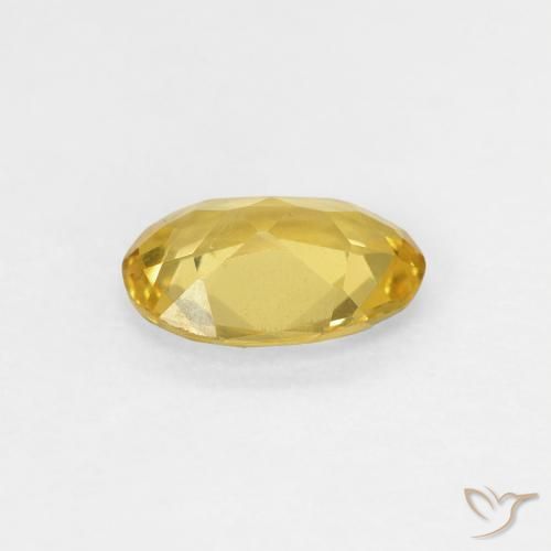 Berilo Dorado medio natural de 0.63 ct, Ovalada, VS