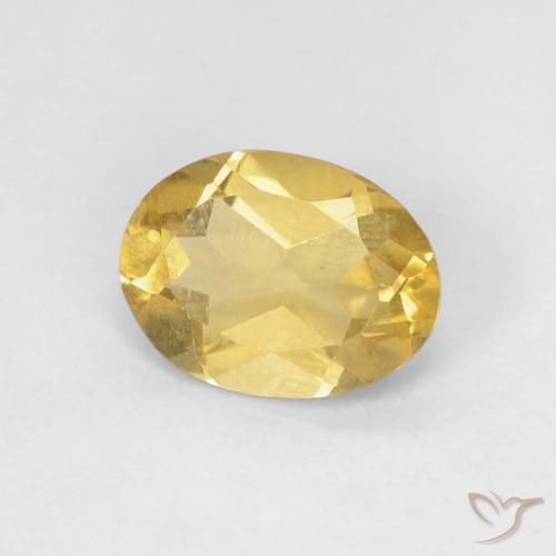 Berilo Dorado natural de 1.06 ct, Ovalada, VS