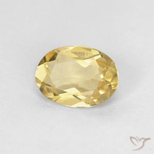 Berilo Dorado natural de 0.74 ct, Ovalada, VS