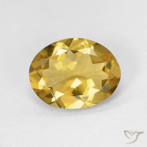 2.11ct Natural Marrón amarillento Berilo, Ovalada, VS