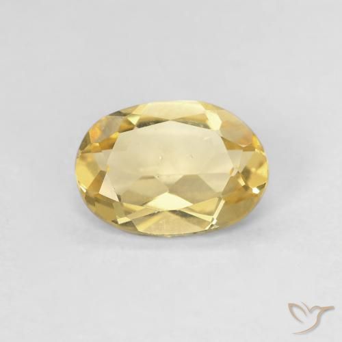 0.90ct Natural Dorado Berilo, Ovalada, VS